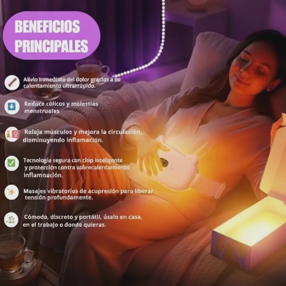 Cinturón Almohadilla Térmica Para Cólicos + Ebook  LA FORMULA MODERNA  💜